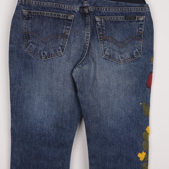 A Pea In The Pod Maternity Embroidered Bootcut Jeans size Small - Picture 5 of 7